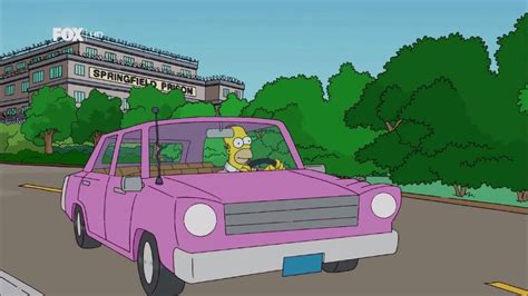 simpsons pink sedan.